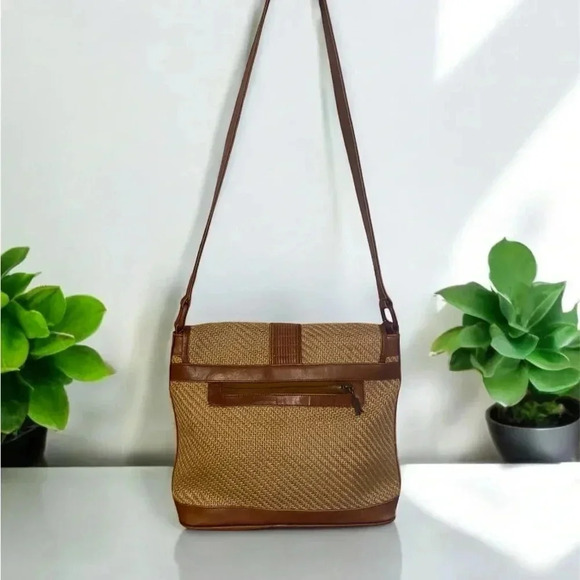 EUC American Angel Straw & Genuine Leather Handbag Purse- Made in Columbia - Picture 2 of 6